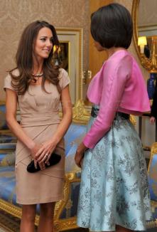 Kate Middleton, cu rochie de 175 de lire la întâlnirea cu Michelle Obama
